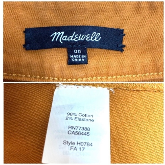 MADEWELL Garment-Dyed Patch-Pocket Skirt in Camel Tan Style H0784 - Picture 6 of 8